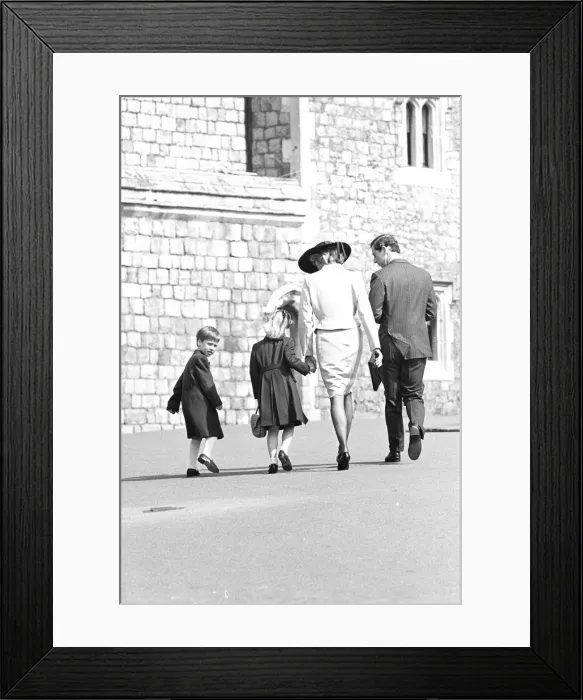 Framed Print : The Royal family attending church at Windsor. Prince William Framed Print : The Royal family attending church at Windsor. Prince William