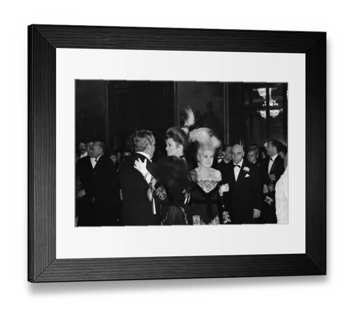 Framed Print : A grand ball at the reopening of the Salle Europe room at Monte Carlo Casino, Monaco