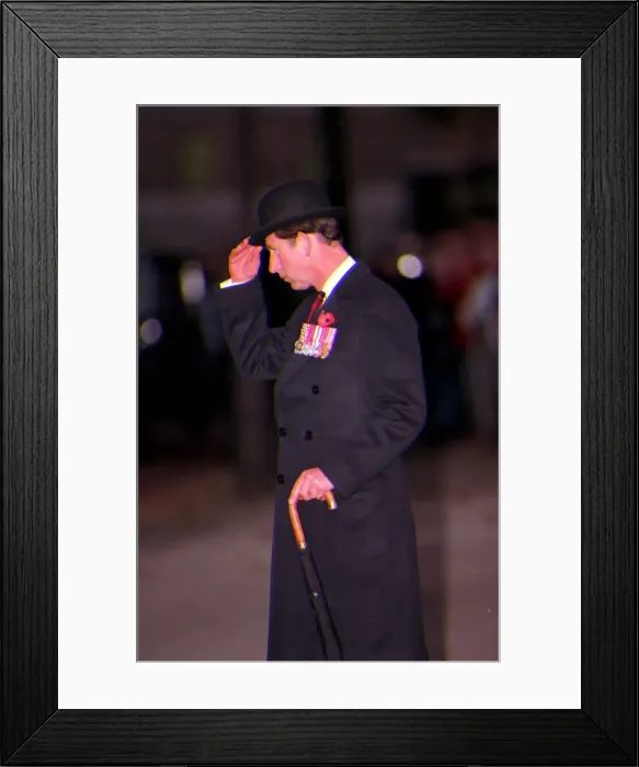 Framed Print : PRINCE CHARLES AT REMEMBRANCE SUNDAY CEREMONY IN WHITEHALL - 1991 / 10353 Framed Print : PRINCE CHARLES AT REMEMBRANCE SUNDAY CEREMONY IN WHITEHALL - 1991 / 10353
