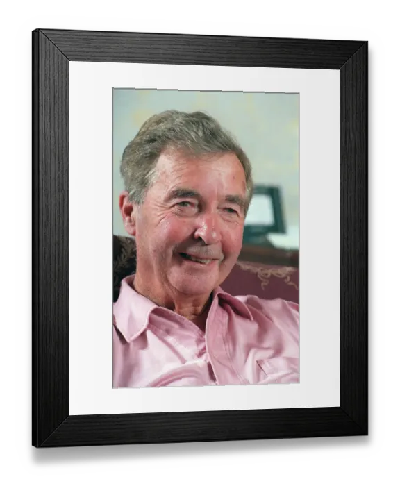 Framed Print : DICK FRANCIS - AUTHOR AT HOME 31  /  08  /  1994