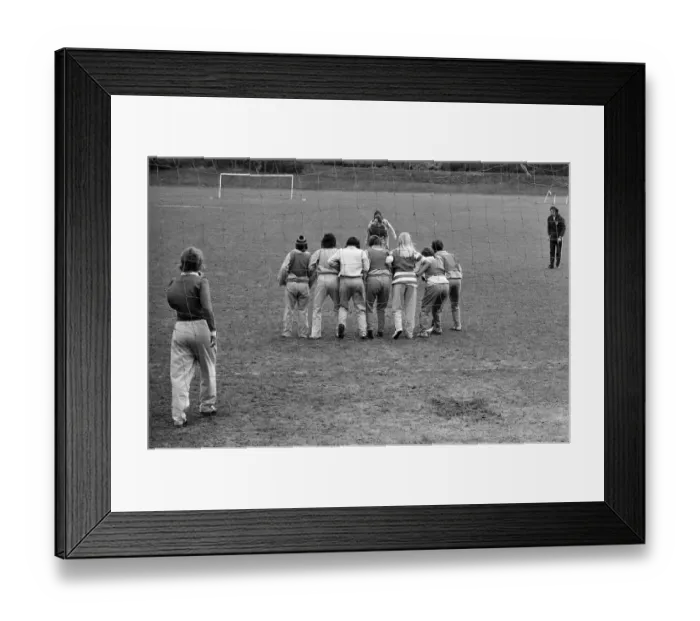 Framed Print : The ladies of Englands womens football were in training at Derby County Council