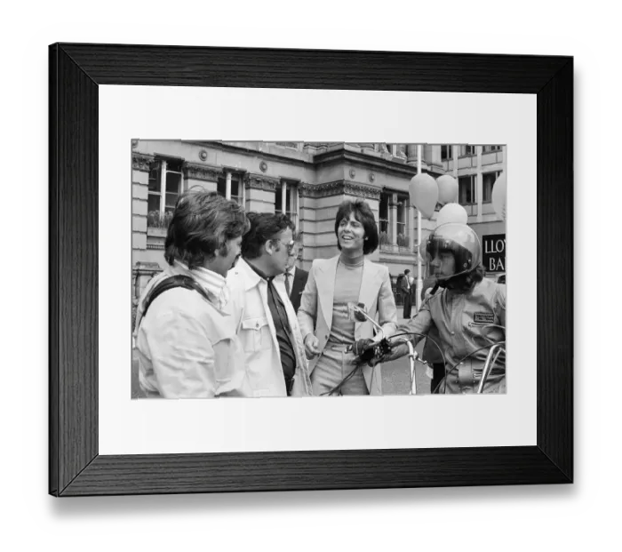 Framed Print : Take Me High 1973, filming procession scenes on the streets of Birmingham