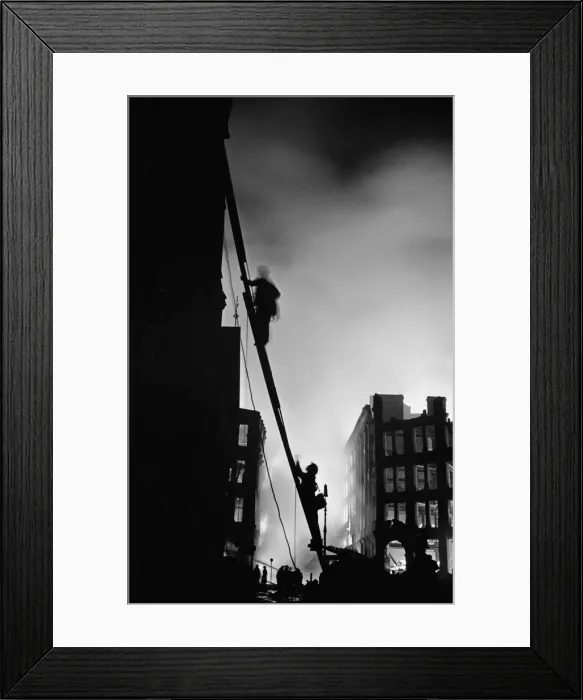 Framed Print : Members of the Fire Brigade seen here fighting fires at Alec Brookes Ltd Framed Print : Members of the Fire Brigade seen here fighting fires at Alec Brookes Ltd