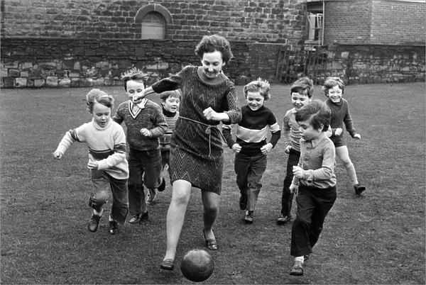 Miss Kathleen Sibley, headmistress of Queens Street Infants School, Morley, near Leeds