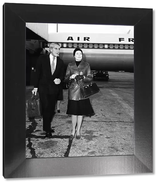 Princess Grace of Monaco at Heathrow Airport from Nice. 10th November 1973