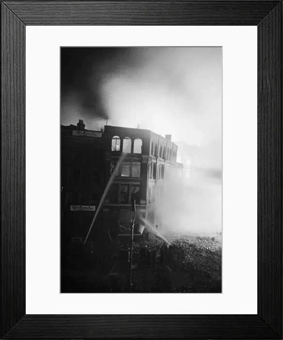 Framed Print : Members of the Fire Brigade seen here fighting fires at Alec Brookes Ltd Framed Print : Members of the Fire Brigade seen here fighting fires at Alec Brookes Ltd