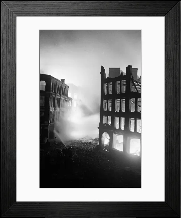 Framed Print : Members of the Fire Brigade seen here fighting fires at Alec Brookes Ltd Framed Print : Members of the Fire Brigade seen here fighting fires at Alec Brookes Ltd