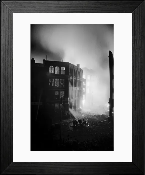 Framed Print : Members of the Fire Brigade seen here fighting fires at Alec Brookes Ltd Framed Print : Members of the Fire Brigade seen here fighting fires at Alec Brookes Ltd