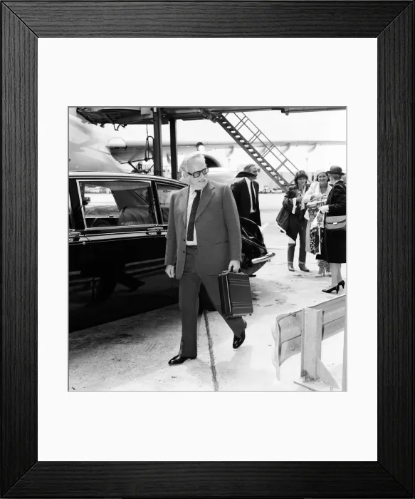 Framed Print : Prince Rainier III of Monaco leaving Heathrow Airport for Nice. 14th July 1981 Framed Print : Prince Rainier III of Monaco leaving Heathrow Airport for Nice. 14th July 1981