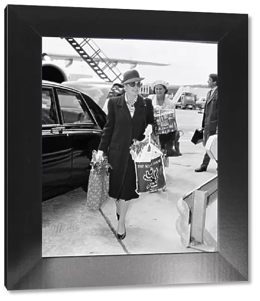 Princess Grace of Monaco leaving Heathrow Airport for Nice. 14th July 1981