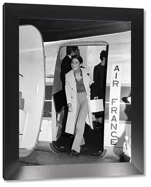 Princess Caroline of Monaco arrives at Heathrow to return to school. 13th September 1972