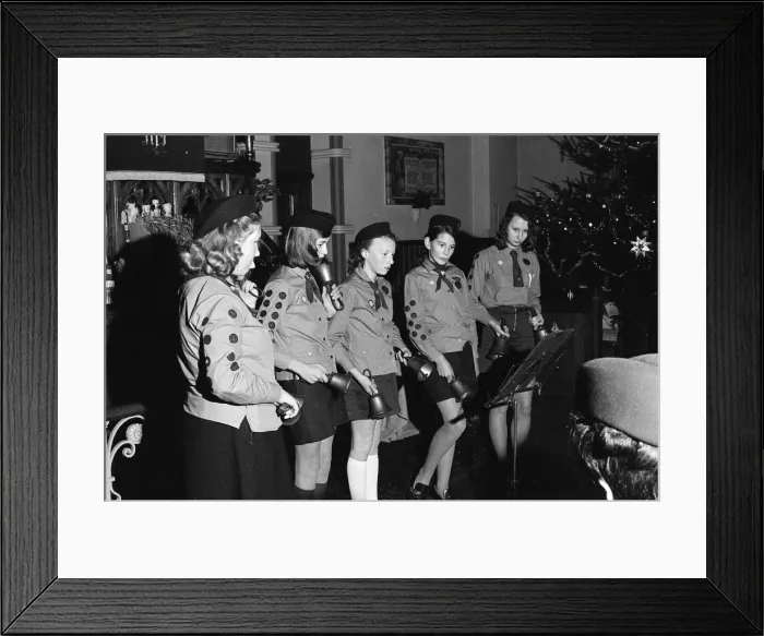 Framed Print : Carol Singing, Methodist Church, Dorking, those participating include children from Framed Print : Carol Singing, Methodist Church, Dorking, those participating include children from