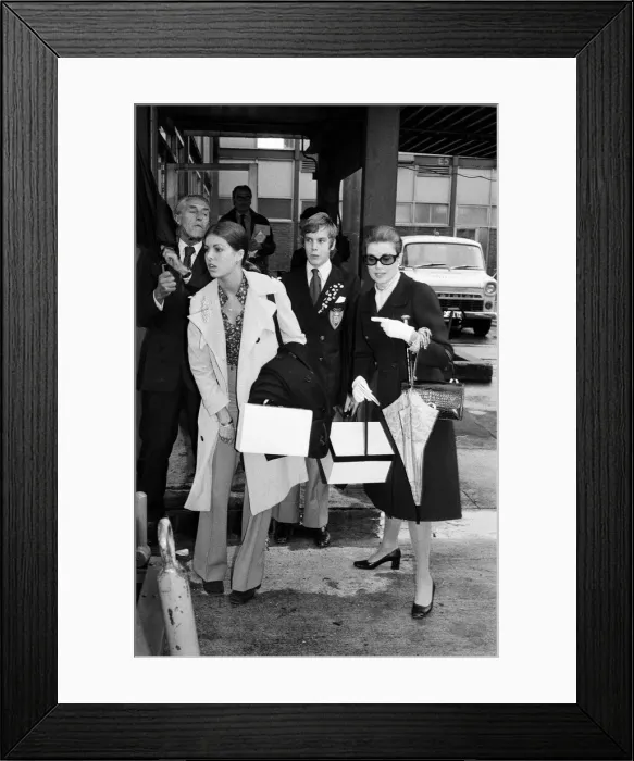 Framed Print : Princess Grace of Monaco arrives at Heathrow with Princess Caroline Framed Print : Princess Grace of Monaco arrives at Heathrow with Princess Caroline