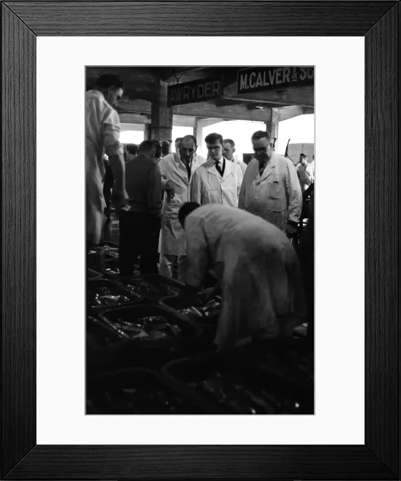 Framed Print : Grimsby fish market, Lincolnshire. 26th September 1963