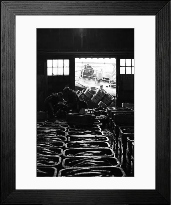 Framed Print : Grimsby fish market, Lincolnshire. 26th September 1963