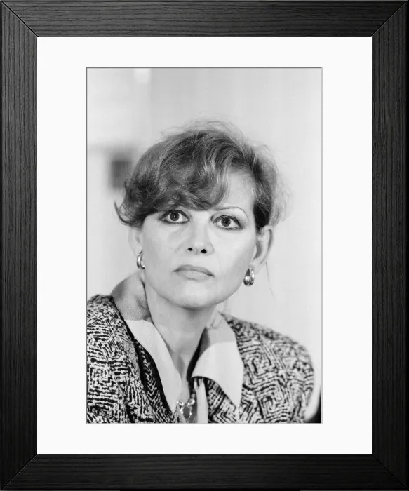 Framed Print : Claudia Cardinale, Italian actress in London to promote her latest film, History