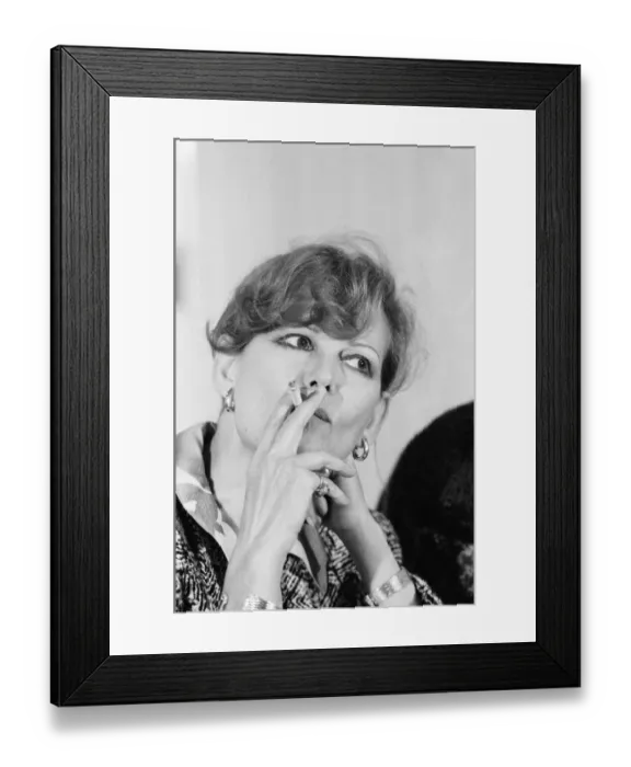 Framed Print : Claudia Cardinale, Italian actress in London to promote her latest film, History Framed Print : Claudia Cardinale, Italian actress in London to promote her latest film, History
