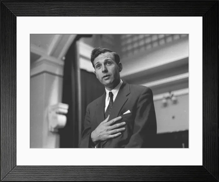 Framed Print : JOHN STONEHOUSE MP, ADDRESSING A MEETING MARCH 1959 Framed Print : JOHN STONEHOUSE MP, ADDRESSING A MEETING MARCH 1959