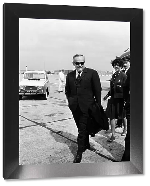 Rainier III, Prince of Monaco arrives and London Airport. 13th June 1966