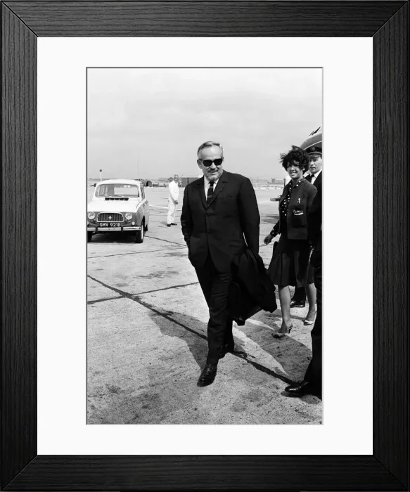 Framed Print : Rainier III, Prince of Monaco arrives and London Airport. 13th June 1966 Framed Print : Rainier III, Prince of Monaco arrives and London Airport. 13th June 1966