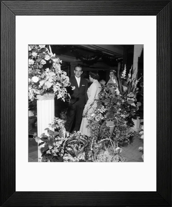Framed Print : Rainier III, Prince of Monaco and Princess Grace at a Berkeley Square florist Framed Print : Rainier III, Prince of Monaco and Princess Grace at a Berkeley Square florist
