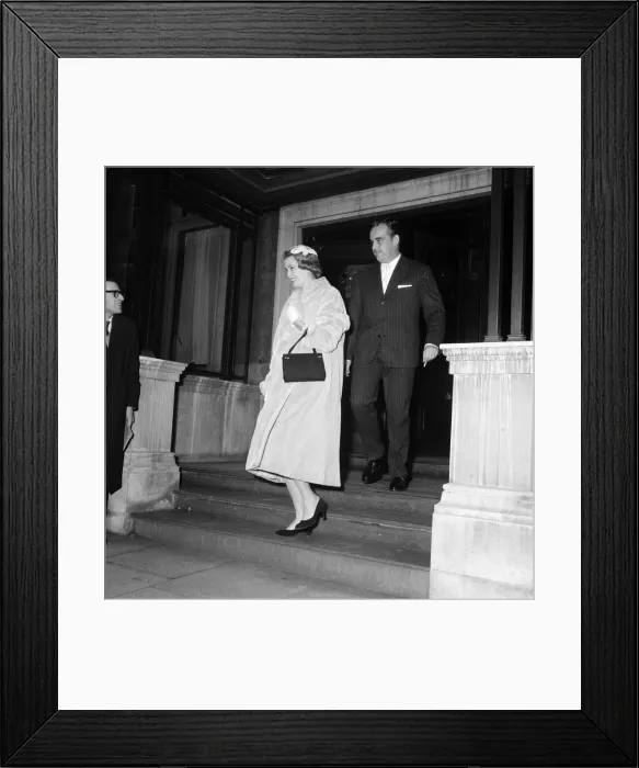Framed Print : Rainier III, Prince of Monaco and Princess Grace pictured in Berkeley Square, London Framed Print : Rainier III, Prince of Monaco and Princess Grace pictured in Berkeley Square, London