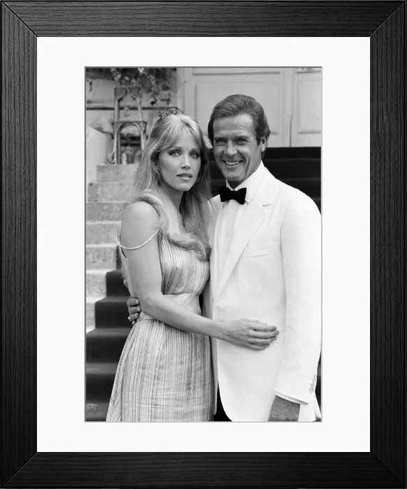 Framed Print : A View to a Kill 1984 James Bond film, Photocall outside The Chateau de Chantilly in
