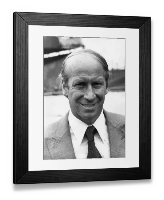 Framed Print : Bobby Charlton, pictured when he was manager of Preston North End Football Club Framed Print : Bobby Charlton, pictured when he was manager of Preston North End Football Club