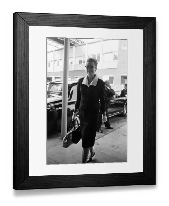 Framed Print : Princess Grace of Monaco arrives and London Airport. 13th June 1966