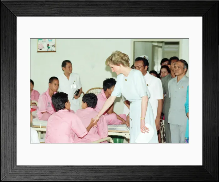 Framed Print : Diana, Princess of Wales, on a visit to Sitanala Leprosy Hospital in Tangerang, Indonesia