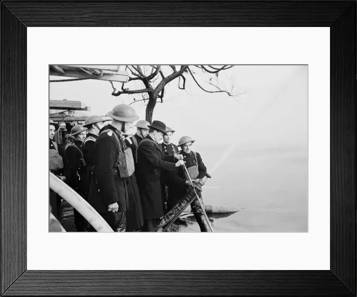 Framed Print : Leader of the Labour Party and Lord Privy Seal Clement Attlee during a demonstration by Framed Print : Leader of the Labour Party and Lord Privy Seal Clement Attlee during a demonstration by