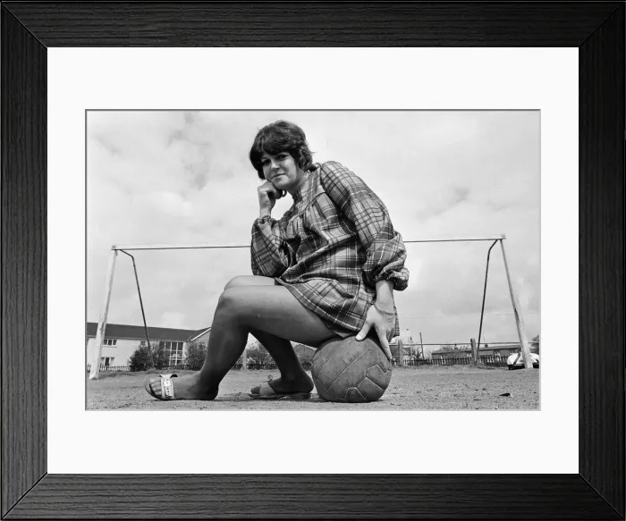 Framed Print : Scotlands top lady footballers will leave their Captain on the touchline when they Framed Print : Scotlands top lady footballers will leave their Captain on the touchline when they