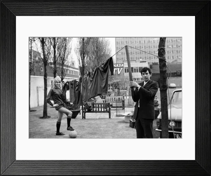 Framed Print : 22-year-old Karen Adamson, the new mascot for Leigh Borough Football Club Framed Print : 22-year-old Karen Adamson, the new mascot for Leigh Borough Football Club