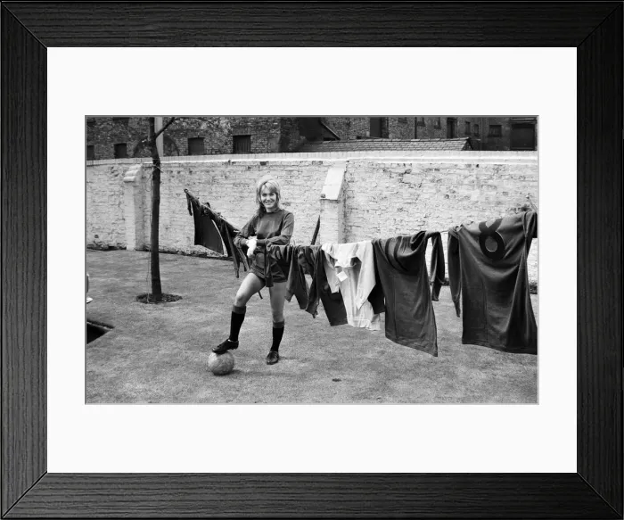 Framed Print : 22-year-old Karen Adamson, the new mascot for Leigh Borough Football Club