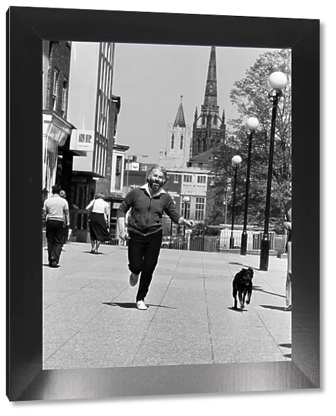 Michael Benfield, Ecology party candidate, jogging. 14th May 1979