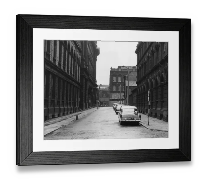 Framed Print : Corporation Street from Ramsden Street Huddersfield Circa June 1965 Framed Print : Corporation Street from Ramsden Street Huddersfield Circa June 1965