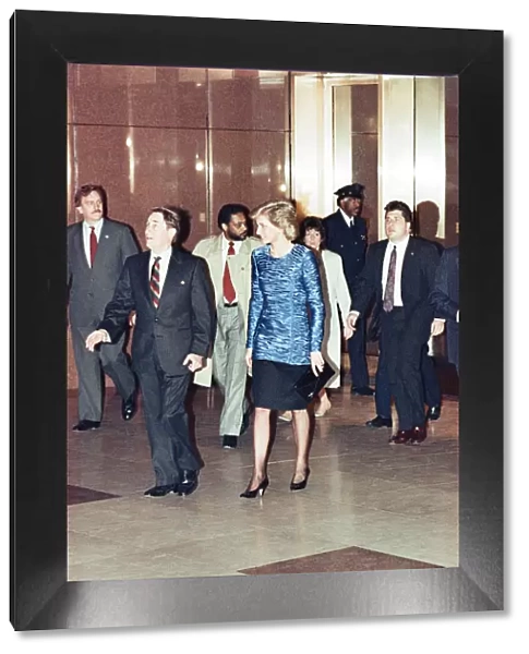 Princess Diana arriving at Dawson International Cocktail Party at The Equitable Center