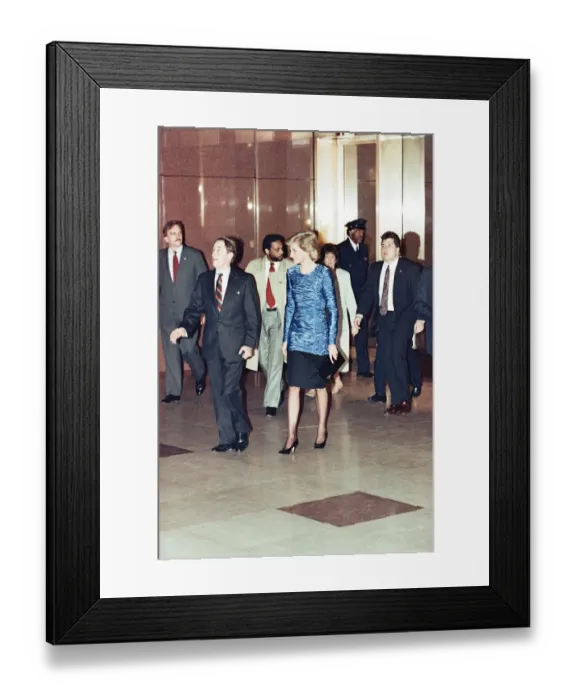 Framed Print : Princess Diana arriving at Dawson International Cocktail Party at The Equitable Center Framed Print : Princess Diana arriving at Dawson International Cocktail Party at The Equitable Center