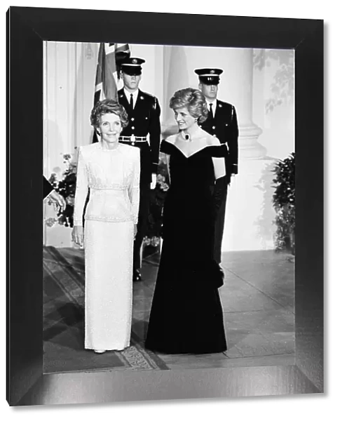 First Lady Nancy Reagan and Diana, Princess of Wales at The White House, Washington, DC
