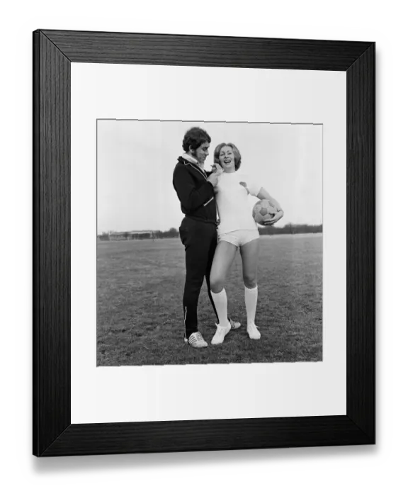 Framed Print : Girls from Anne Scott Model Agency play football against a team from Sweetheart Plastics Framed Print : Girls from Anne Scott Model Agency play football against a team from Sweetheart Plastics