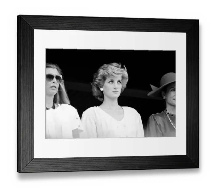 Framed Print : Diana, Princess of Wales watches her husband playing in a polo match at Palm Beach Framed Print : Diana, Princess of Wales watches her husband playing in a polo match at Palm Beach