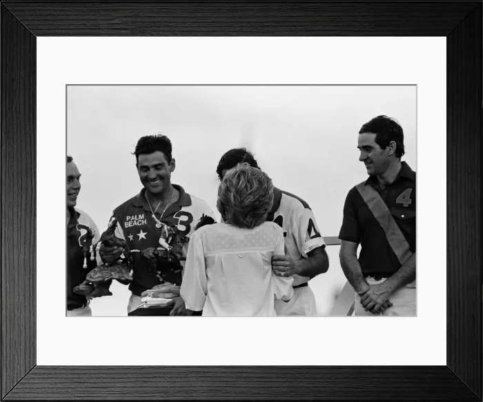 Framed Print : Prince Charles, Prince of Wales and Diana, Princess of Wales attend a polo match at Palm Framed Print : Prince Charles, Prince of Wales and Diana, Princess of Wales attend a polo match at Palm