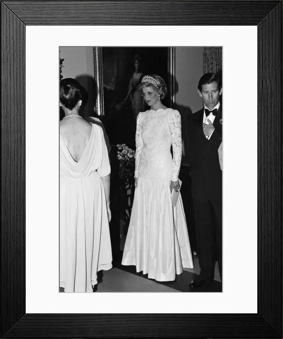 Framed Print : Prince Charles, Prince of Wales and Diana, Princess of Wales at the British