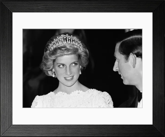 Framed Print : Prince Charles, Princes of Wales and Diana, Princess of Wales at the British