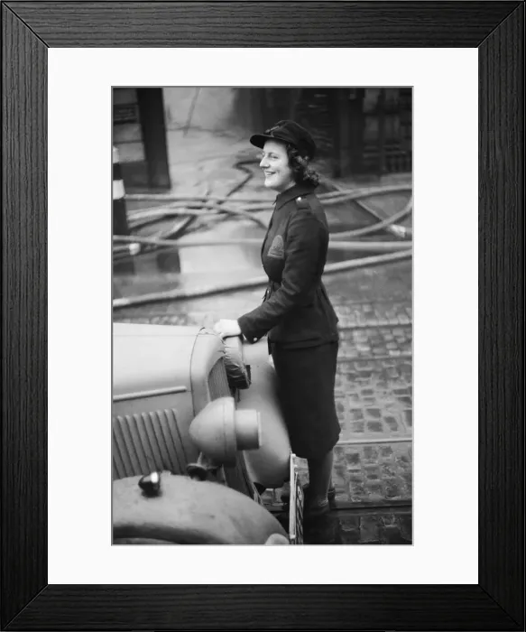 Framed Print : AFS Gillian Tanner seen here at the Taylor Depositary fire who was awarded the George Framed Print : AFS Gillian Tanner seen here at the Taylor Depositary fire who was awarded the George