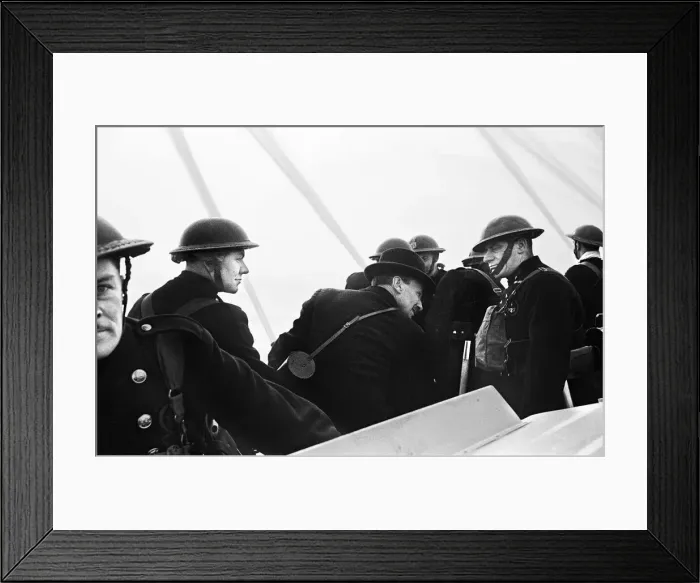 Framed Print : Leader of the Labour Party and Lord Privy Seal Clement Attlee during a demonstration by Framed Print : Leader of the Labour Party and Lord Privy Seal Clement Attlee during a demonstration by