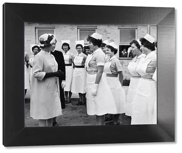 HRH Queen Elizabeth II visits Addenbrookes Hospital in 1962