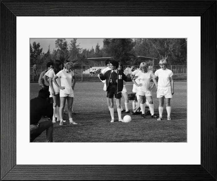 Framed Print : The British Womens football team. Pictured in Mexico City Framed Print : The British Womens football team. Pictured in Mexico City