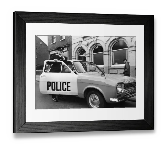Framed Print : PC Rodney Pope takes control of a new Panda police car for an operation jn Cambridge Framed Print : PC Rodney Pope takes control of a new Panda police car for an operation jn Cambridge