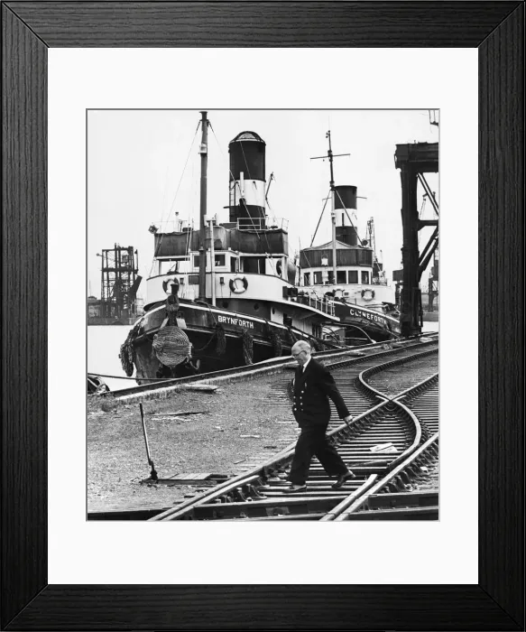 Framed Print : Swansea Docks is the collective name for several docks in Swansea, Wales
